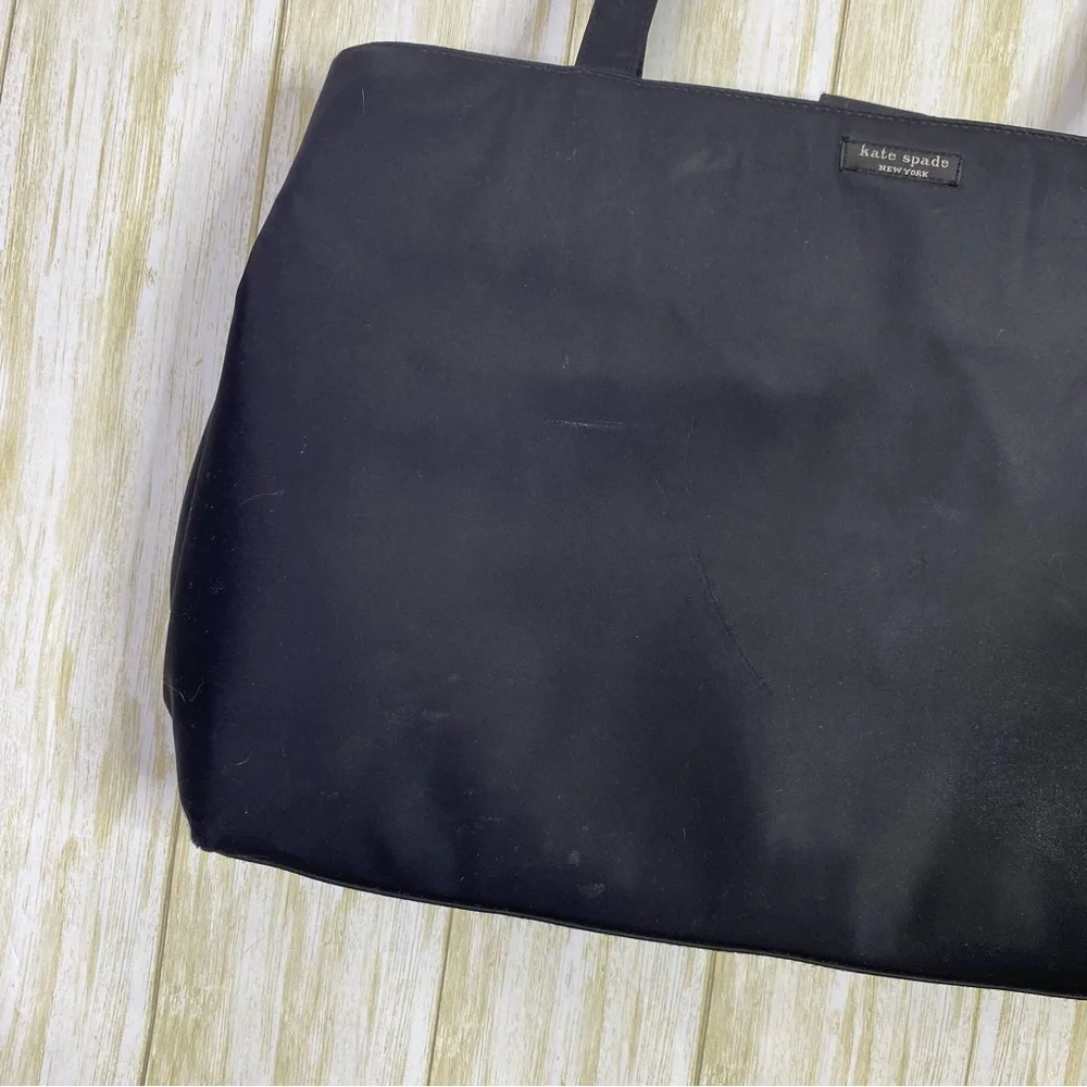 Kate Spade Black Nylon Diaper Bag with Changing Pad